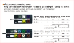 Ổ Cắm Kéo Dài Đa Năng Super LiOA 6D-S3-2