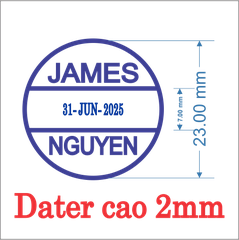 Hộp dấu tròn 24mm dater R524D (DD-MMM-YYYY)