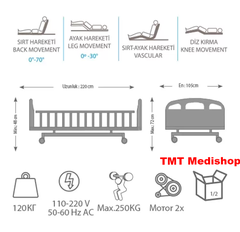 Giường bệnh nhân điều khiển điện Meyosis MYS-5200BN