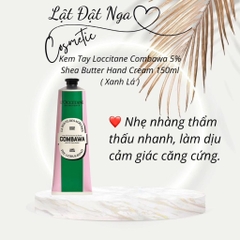 Kem Tay Loccitane Combawa 5% Shea Butter Hand Cream 150ml ( Xanh Lá )