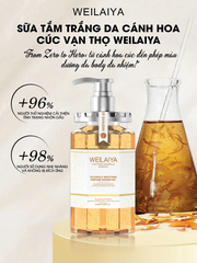 Sữa Tắm Weilaiya : Hoa Cúc + Hộp Quà có rơm + Bông Tắm