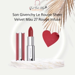 Son Givenchy Le Rouge Sheer Velvet ( Vỏ Nhung Hồng )