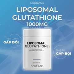 Viên Uống Hỗ Trợ Trắng Da CodeAge Liposomal Glutathione 60 viên - Codeage Authorized, Mờ Thâm Nám, Da Sáng Khỏe