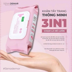 Khăn Ướt Tẩy Trang Sena Demar Make-Up Remove Deep Cleansing Tissue 45 Miếng
