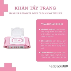 Khăn Ướt Tẩy Trang Sena Demar Make-Up Remove Deep Cleansing Tissue 45 Miếng