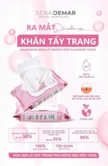 Khăn Ướt Tẩy Trang Sena Demar Make-Up Remove Deep Cleansing Tissue 45 Miếng