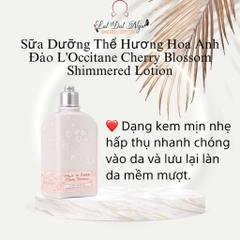 Sữa Dưỡng Thể Hương Hoa Anh Đào LOccitane Cherry Blossom Shimmered Lotion