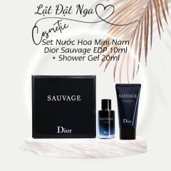Set Nước Hoa Mini Nam Dior Sauvage EDP 10ml + Shower Gel 20ml