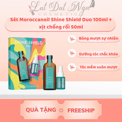 Sét Moroccanoil Shine Shield Duo 100ml + xịt chống rối 50ml