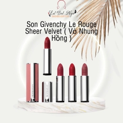 Son Givenchy Le Rouge Sheer Velvet ( Vỏ Nhung Hồng )