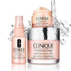 Sét Quà :  Clinique Travel Exclusive - ( kem dưỡng 125ml + kem mắt 15ml + xịt khoáng 30ml )