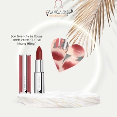 Son Givenchy Le Rouge Sheer Velvet ( Vỏ Nhung Hồng )