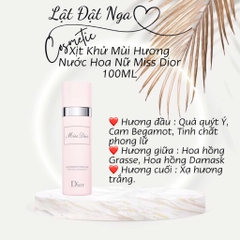 Xịt Khử Mùi Hương Nước Hoa Nữ Miss Dior 100ML
