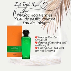 Nước Hoa Hermes Eau de Basilic Pourpre Eau de Cologne