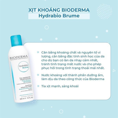 Xịt khoáng Bioderma Hydrabio Brume Soothing Refreshing 300ml