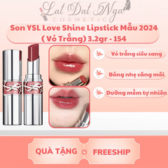 Son YSL Love Shine Lipstick Mẫu 2024 ( Vỏ Trắng) 3.2gr