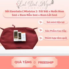 Sét Quà Guerlain ( Minisize ) : Túi Vải + Nước Hoa 5ml + Kem Nền 3ml + Kem Lót 5ml