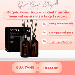 Sét Quà:  Flower Shop 02 - 2 Chai Tinh Dầu Thơm Phòng HETRAS Hàn Quốc 500ml