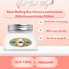 Kem Dưỡng Hạnh Nhân LOCCITANE Citron Luminciana Milk Concentrate 200ml