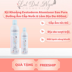 Xịt Khoáng Evoluderm Atomiseur Eau Pure Dưỡng Ẩm Cấp Nước & Làm Dịu Da 400ml