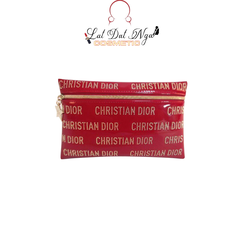 Ví Dior - Màu đỏ đính chữ