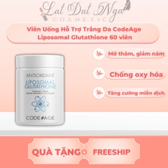 Viên Uống Hỗ Trợ Trắng Da CodeAge Liposomal Glutathione 60 viên - Codeage Authorized, Mờ Thâm Nám, Da Sáng Khỏe