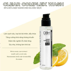 Sữa Rửa Mặt Dành Cho Da Dầu - Da Mụn DBH Clear Complex Wash (177ml)