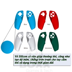 Bọc silicone tay cầm PS5 Dualsense, ốp silicone tay cầm PS5 chính hãng Dobe 2 mảnh không cấn dock