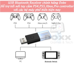 USB Bluetooth cho tay cầm Xbox, PS4, PS5, Pro Controller chính hãng Dobe