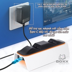 Đế sạc tay cầm PS5 DualSense, Dock sạc nhanh cho tay cầm PS5 mẫu mới