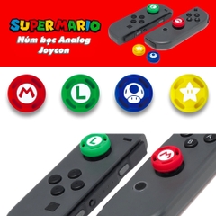 Núm bọc analog cho Nintendo Switch, Switch Lite, Switch Oled set 4 núm Mario chính hãng Hori