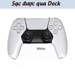 Bọc silicone tay cầm PS5 Dualsense, ốp silicone tay cầm PS5 chính hãng Dobe 2 mảnh không cấn dock