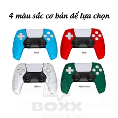 Bọc silicone tay cầm PS5 Dualsense, ốp silicone tay cầm PS5 chính hãng Dobe 2 mảnh không cấn dock