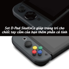Nút dán trang trí cho máy Nintendo Switch chính hãng Skull & Co, Skull & Co D-Pad Button Cap