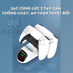 Dock sạc nhanh cho tay cầm PS5 DualSense, PlayStation 5 màu Cosmic Red