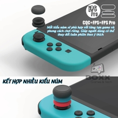 Núm bọc Analog cho Nintendo Switch, Oled, Lite bộ 6 nút chính hãng Skull & Co