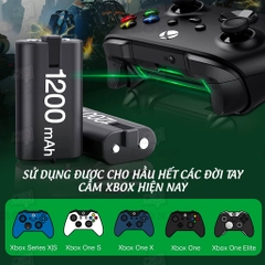 Pin sạc cho tay cầm Xbox One S, Xbox Series X bộ 4 viên pin 1200mAh kèm dock sạc
