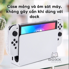 Case trong suốt cho Nintendo Switch Oled, Ốp nhựa cứng trong suốt cho Switch Oled