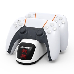 Dock sạc nhanh cho tay cầm PS5 DualSense, PlayStation 5 màu Cosmic Red