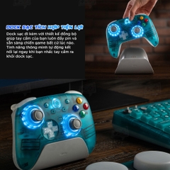 8BitDo Ultimate 2 Wireless Clear Blue phiên bản kỷ niệm 30 năm Nintendo 64.