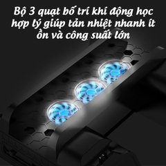 Đế tản nhiệt cho máy PS4 Slim/Pro All in One, chân đế đứng làm mát cho máy PS4 chính hãng Dobe