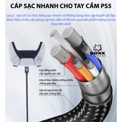 Cáp sạc cho tay cầm PS5 DualSense - PlayStation 5, dây sạc PS5 Type C