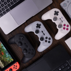 Tay cầm chơi game Bluetooth 8Bitdo Pro 2 Black cho Nintendo Switch, Windows, Mac, Điện thoại