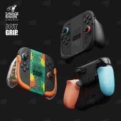 Grip Sạc JoyCon Nintendo Switch 2 Skull & Co. JoyGrip Pro màu Neon Blue Red