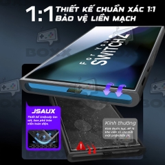 Kính cường lực Switch 2 JSAUX phủ nano chống bám vân tay và trầy xước 9H