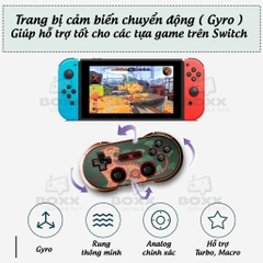Tay cầm chơi game bluetooth 8Bitdo N30 Pro 2 dùng cho Nintendo Switch, Máy Tính, Điện Thoại