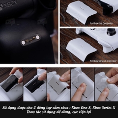 Dock sạc cho tay cầm Xbox One S, Xbox Series X kèm adapter và pin sạc chính hãng 8Bitdo