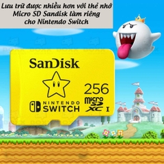 Thẻ Nhớ cho máy Nintendo Switch 256GB Chính Hãng Sandisk
