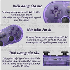 Tay cầm chơi game bluetooth 8Bitdo SN30 Pro Jade Green - Dùng cho Nintendo Switch, Windows, Điện Thoại