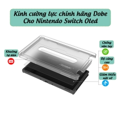 Kính cường lực cho Nintendo Switch Oled có kèm khung tự dán chính hãng Dobe